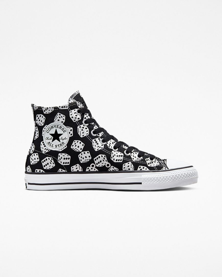 Men\'s Converse Chuck Taylor All Star Pro Dice Skate Shoes Black / White | AU 9061EC